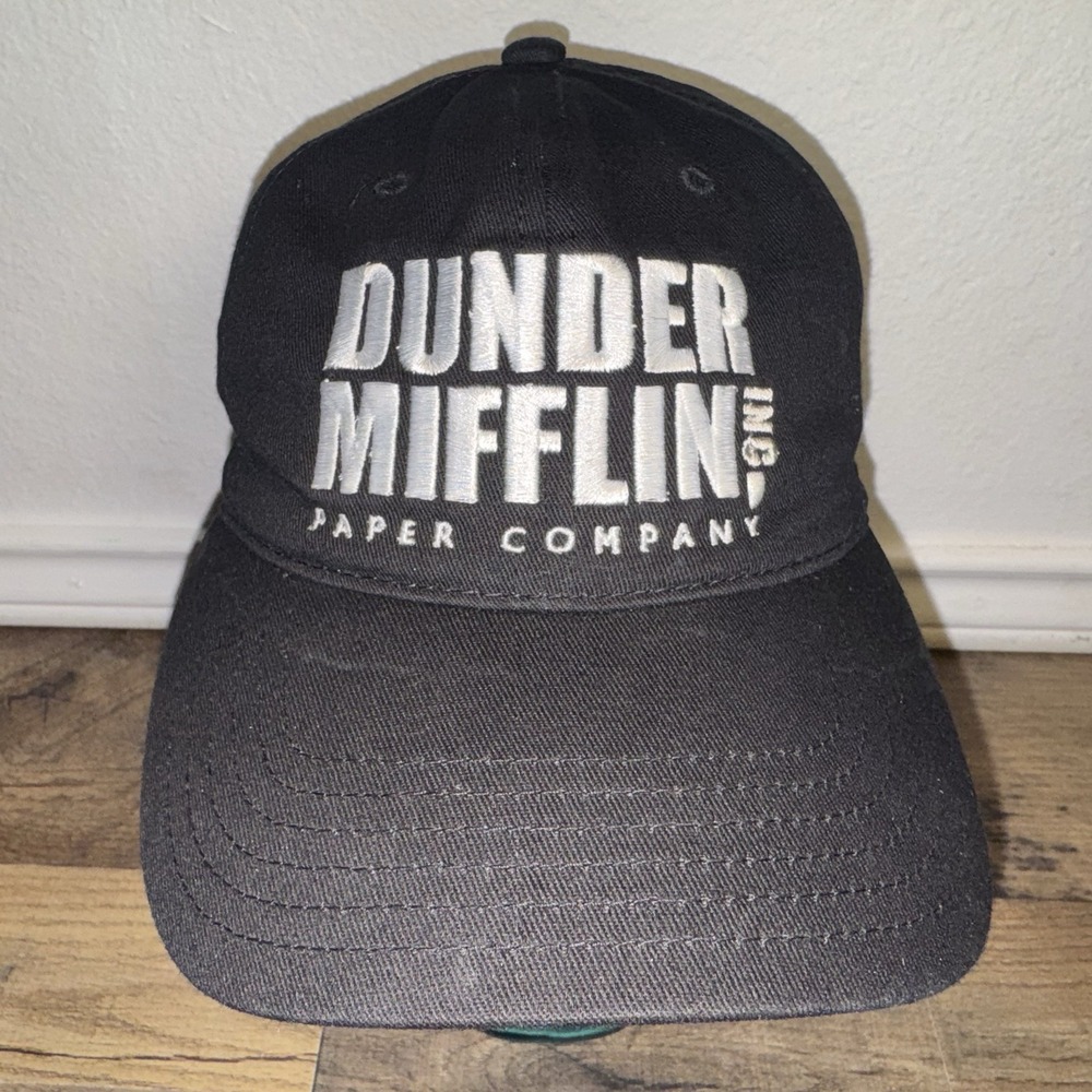 The Office Hat Cap Dunder Mifflin Paper Company Adjustable Strap Back Black